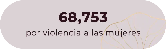 68,753 por violencia a las mujeres