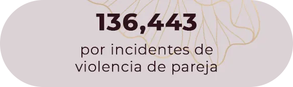 136,443 por incidentes de violencia de pareja